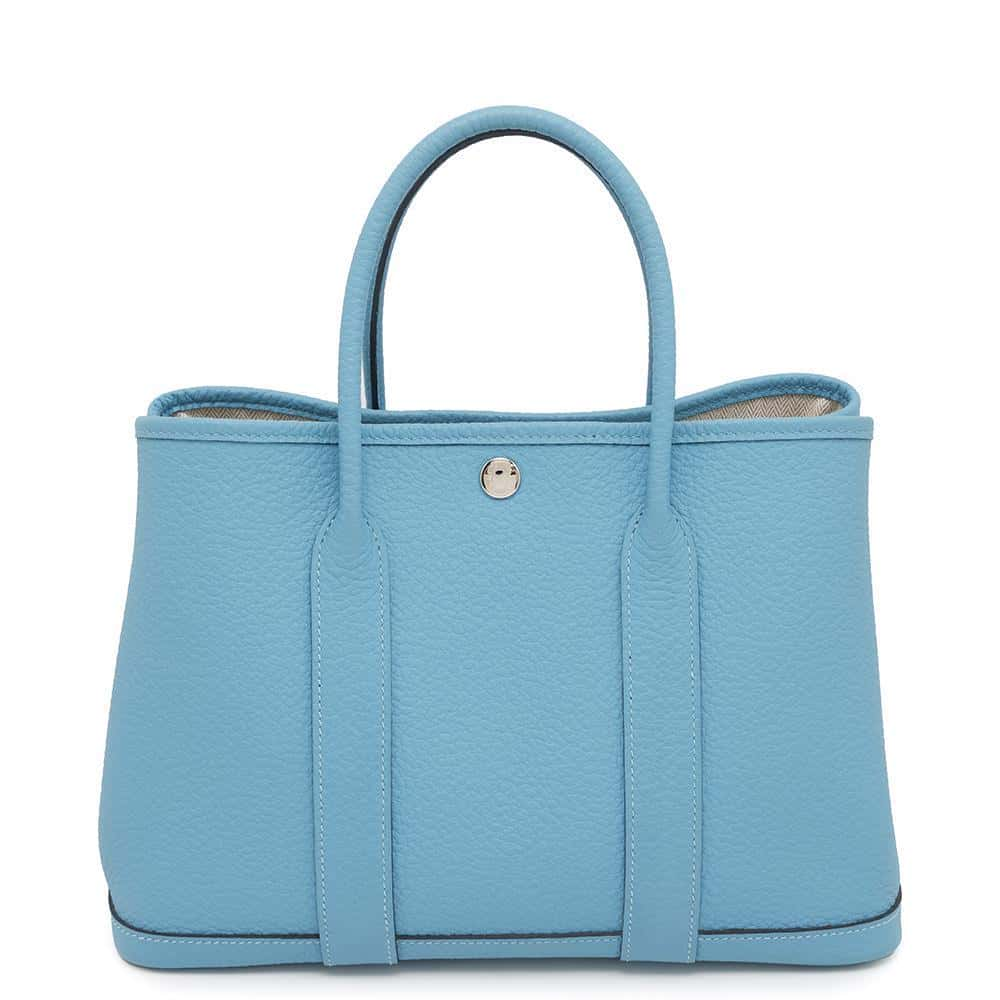 HERMES Garden Party Bleu du Nord Country Leather Size TPM