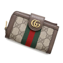 将图像加载到图库查看器中，GUCCI Ophidia Card Case Wallet Brown699353 PVC/Leather
