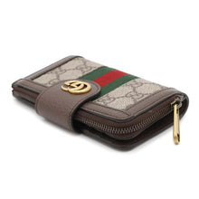 将图像加载到图库查看器中，GUCCI Ophidia Card Case Wallet Brown699353 PVC/Leather
