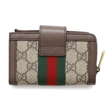 将图像加载到图库查看器中，GUCCI Ophidia Card Case Wallet Brown699353 PVC/Leather
