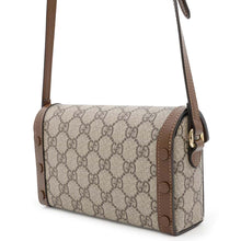 Load image into Gallery viewer, GUCCI Horsebit1955 Shoulder Bag Beige/Brown699296 PVC Leather
