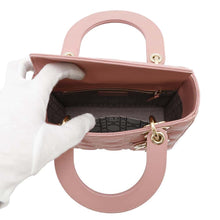 Load image into Gallery viewer, Dior My Lady Dior Shoulder Bag PinkM05320CAL Lambskin Size Small
