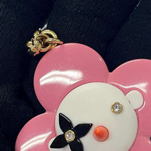 Load image into Gallery viewer, LOUIS VUITTON Porte Cles Vivienne Christmas Snowman White/PinkM67359 Plastic Metal
