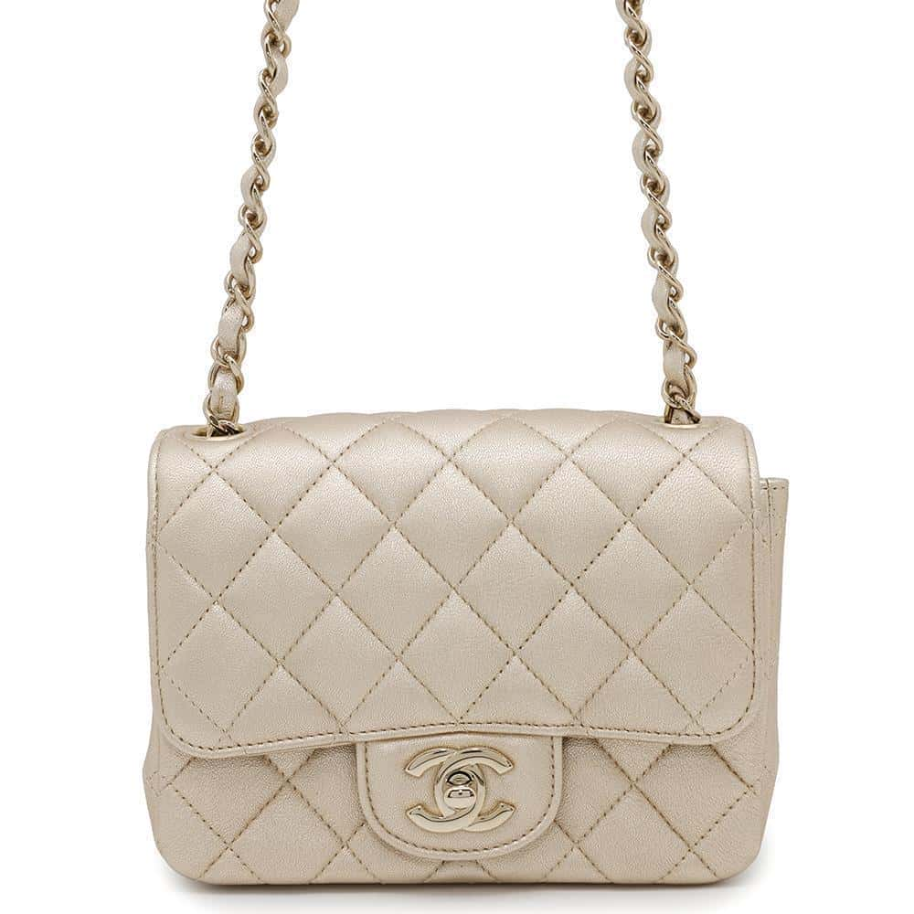 CHANEL Matelasse Mini ChainShoulder Bag GoldA35200 Lambskin Size Mini