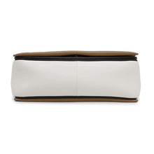 将图像加载到图库查看器中，CELINE Frame Shoulder Bag White/Camel180263 Calf Leather Size Medium
