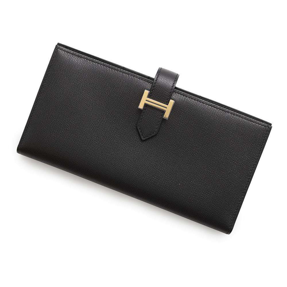 HERMES Bean Soufre Black Veau Madame