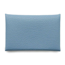 将图像加载到图库查看器中，HERMES Calvi Blue Jean Chevre Myzore Goatskin
