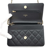 Load image into Gallery viewer, CHANEL Matelasse Classic Chain Wallet BlackAP0250 Caviar Leather
