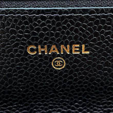 将图像加载到图库查看器中，CHANEL Matelasse Classic Chain Wallet BlackAP0250 Caviar Leather
