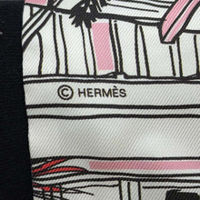 Load image into Gallery viewer, HERMES Twilly RAYURES D&#39;ETE Rayures ・Dete Coral/Black/CielH063850S Silk100%
