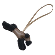 Load image into Gallery viewer, HERMES Buddy Bag Charm Chocolat/Black/Etoupe Lambskin Mouton
