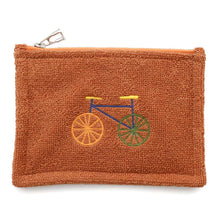 Load image into Gallery viewer, HERMES Les Cabanesses Bicyclette Flat Pouch Orange 100% Cotton (pile)
