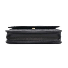 将图像加载到图库查看器中，CHANEL Matelasse Square Chain Wallet Black Caviar Leather
