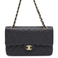 将图像加载到图库查看器中，CHANEL Matelasse WChainShoulder Bag BlackA01112 Caviar Leather Size 25
