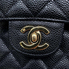 Load image into Gallery viewer, CHANEL Matelasse WChainShoulder Bag BlackA01112 Caviar Leather Size 25
