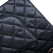 将图像加载到图库查看器中，CHANEL Matelasse WChainShoulder Bag BlackA01112 Caviar Leather Size 25
