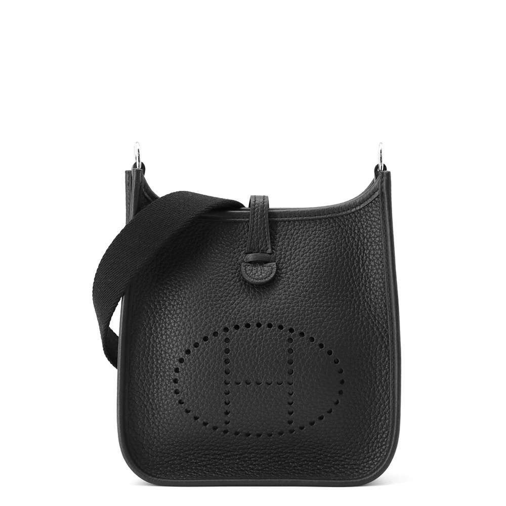 HERMES Evelyne Black Taurillon Clemence Size TPM