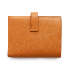 将图像加载到图库查看器中，HERMES Bean compact Orange Chevre Myzore Goatskin
