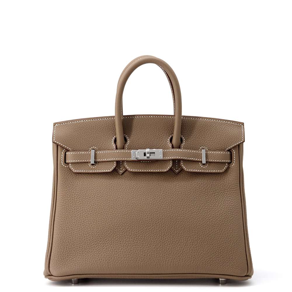 HERMES Birkin Etoupe Togo Leather Size 25