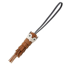 Load image into Gallery viewer, HERMES Bag Charm &quot;Chouette&quot; Gold/Nata/Black Lambskin Swift Leather
