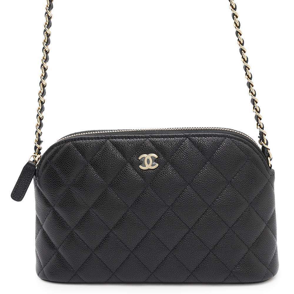 CHANEL Timeless Classics ChainClutch Bag BlackAP4016 Caviar Leather