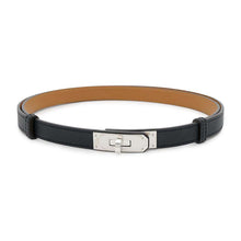 将图像加载到图库查看器中，HERMES Kelly Belt Black Epsom
