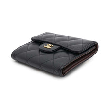 将图像加载到图库查看器中，CHANEL Classic Small flap wallet BlackAP0231 Caviar Leather
