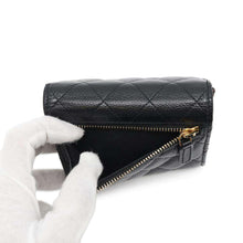 将图像加载到图库查看器中，CHANEL Classic Small flap wallet BlackAP0231 Caviar Leather
