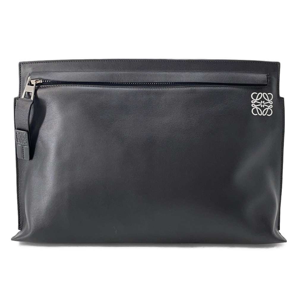 LOEWE Anagram TPouch Black109.54.K05 Leather