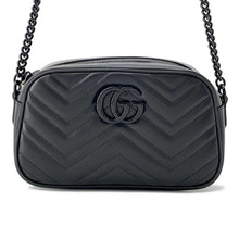 将图像加载到图库查看器中，GUCCI GG Marmont ChainShoulder Bag Black447632 Leather
