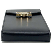 将图像加载到图库查看器中，CELINE Triomphe Phone Holder Black10K683DPV.38NO Shiny Calf Leather
