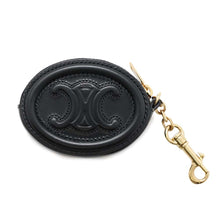 将图像加载到图库查看器中，CELINE Cuir Triomphe Coin purse Black10I863DPQ Leather
