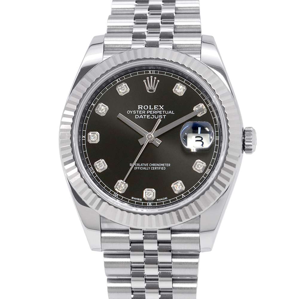 ROLEX Datejust W41mm Stainless Steel K18WG Black Dial126334G