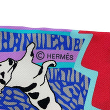 Load image into Gallery viewer, HERMES Twilly en liberte! Vert/Cyclamen/Multicolor Silk100%
