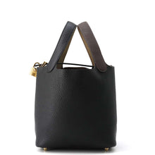 Load image into Gallery viewer, HERMES Picotin Lock Casaque2 Black/Macassar/Beige Marfa Taurillon Clemence Size PM
