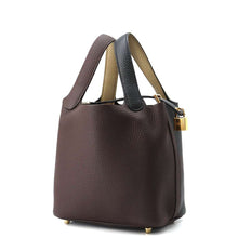 Load image into Gallery viewer, HERMES Picotin Lock Casaque2 Black/Macassar/Beige Marfa Taurillon Clemence Size PM
