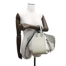 Load image into Gallery viewer, LOEWE hammock Green/Ivory326.30KS35 Leather Size Small
