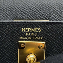 Load image into Gallery viewer, HERMES Kelly Sellier Black Epsom Size 25
