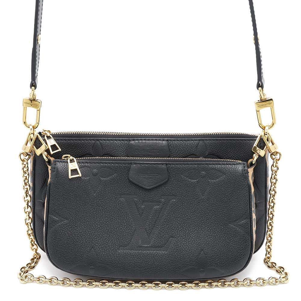 LOUIS VUITTON Multi Pochette Accessoires NoirM58520 Monogram Empreinte Leather Wild at Heart