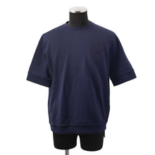 Load image into Gallery viewer, HERMES Round neck T-shirt &quot;Clue de Sel&quot; Size L Navy Cotton100%
