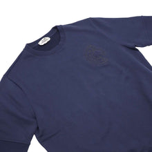 Load image into Gallery viewer, HERMES Round neck T-shirt &quot;Clue de Sel&quot; Size L Navy Cotton100%
