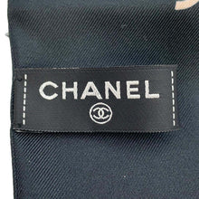 将图像加载到图库查看器中，CHANEL CC Logo Headband Scarf Black Silk100%
