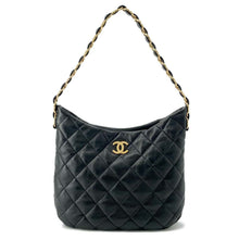 将图像加载到图库查看器中，CHANEL Matelasse Hobo Bag BlackAS3631 Leather
