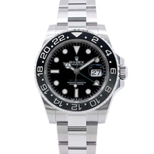 将图像加载到图库查看器中，ROLEX GMT Master II W40mm Stainless Steel Black Dial126710GRNR
