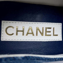 将图像加载到图库查看器中，CHANEL CC logo loafers BlueG45142 Denim Size 36 1/2C
