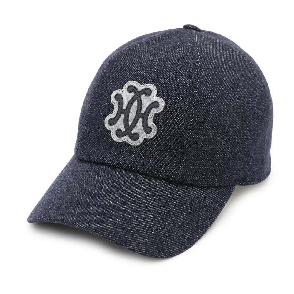 HERMES Cap 《Serena》 Size 57 Navy Cashmere100%