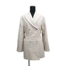 将图像加载到图库查看器中，HERMES Chaine d'Ancre Coat Size 36 Light Gray Wool100%
