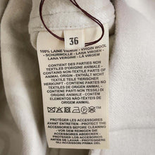 将图像加载到图库查看器中，HERMES Chaine d&#39;Ancre Coat Size 36 Light Gray Wool 100%
