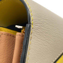 将图像加载到图库查看器中，LOEWE Puzzle Bifold Wallet Long Cloth Beige/Yellow Leather
