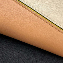 将图像加载到图库查看器中，LOEWE Puzzle Bifold Wallet Long Cloth Beige/Yellow Leather
